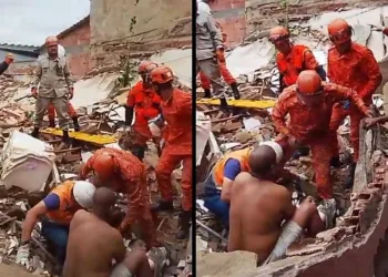 Desabamento em São João de Meriti durante a demolição de um imóvel.