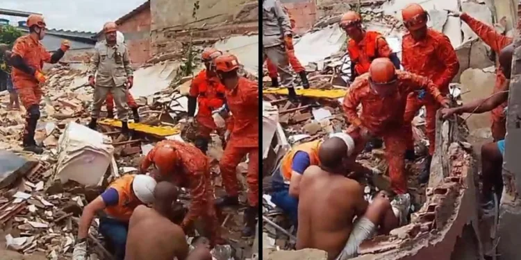 Desabamento em São João de Meriti durante a demolição de um imóvel.