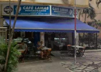Fachada do Café Lamas, restaurante histórico que reabre no Rio.