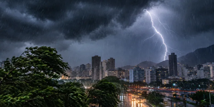 URGENTE!! ALERTA DE TEMPORAL NO RJ:  PREVISÕES DE CHUVAS INTENSAS, VENTOS DE 60 KM/H E RISCO DE ALAGAMENTOS NESTA QUINTA FEIRA