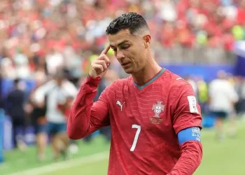 Cristiano Ronaldo durante atuação pela seleção portuguesa.