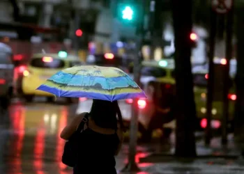 Tempo no Rio com céu parcialmente nublado.