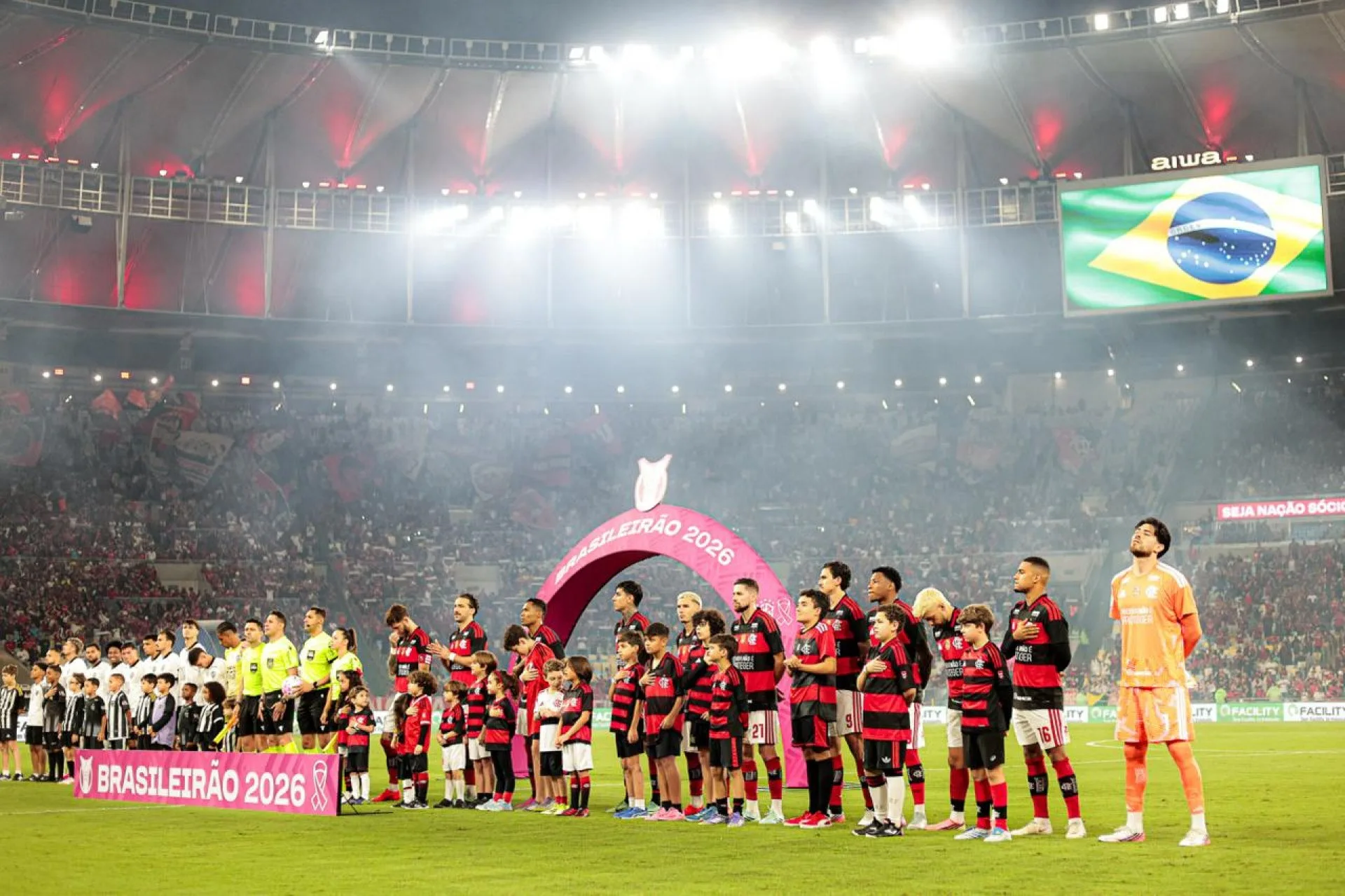 Flamengo enfrentou o Atlético-MG, no Maracanã, pelo Brasileirão — Foto: Gilvan de Souza/Flamengo
